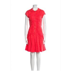 Summer Dress eyelets Coral . Sz Large . Louis Vuitton Style